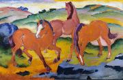 Franz Marc Grazing Horses iv (mk34) oil on canvas